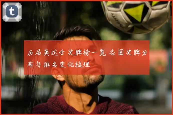 历届奥运会奖牌榜一览 各国奖牌分布与排名变化梳理